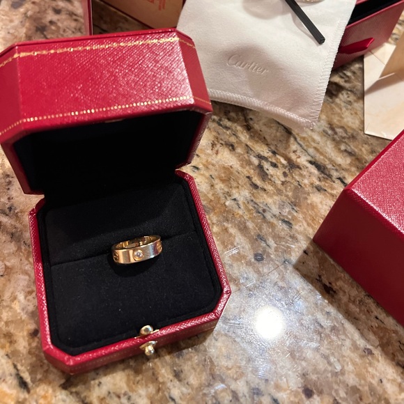 Cartier Love Ring, 3 Diamonds - Picture 4 of 4